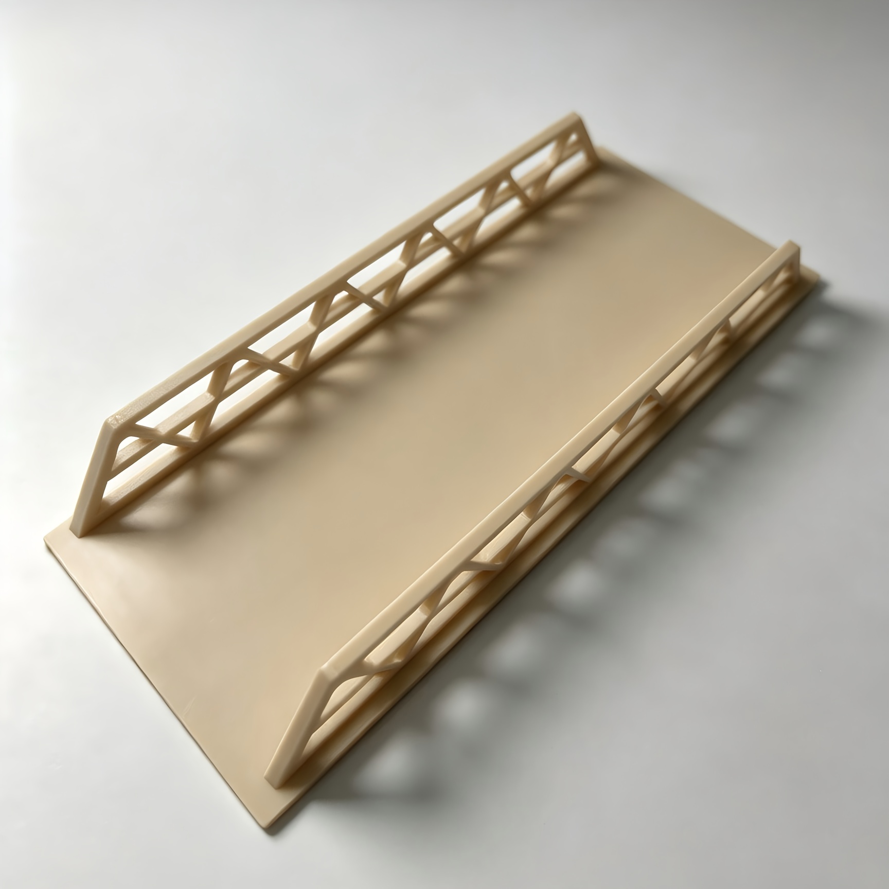 Yellow Miniature Bridge Model Replicating Real Bridge Structure